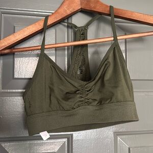 PINK sports Bra Olive Green Excellent Condition